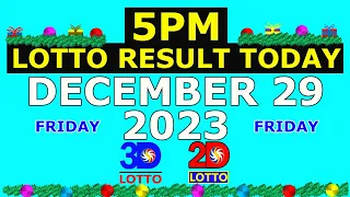 5pm Lotto Result Today December 29 2023 (Friday)