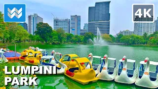 [4K] LUMPINI PARK - 'Bangkok's Central Park' in Thailand 🇹🇭 Morning Walking Tour 🎧 Binaural Sound