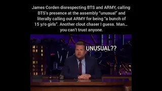 OMG  this hurts 😢 | James carden insulting bts and army