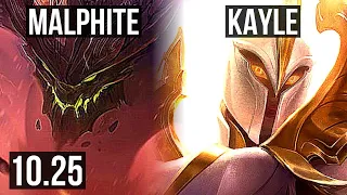 MALPHITE vs KAYLE (TOP) | 7/0/12, Godlike | EUW Diamond | v10.25