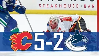 Canucks vs Flames | Highlights | Oct. 14, 2017 [HD]