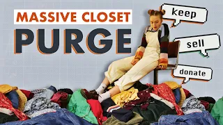 EXTREME CLOSET CLEAN OUT | Getting rid of HALF my clothes!