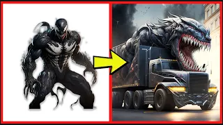 Avengers but Truck-Vengers| All Marvel Characters