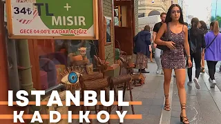 Istanbul 2022 Kadıköy Bazaar 16 August Walking Tour | 4K UHD 60FPS | Shops,Bars And Restaurants