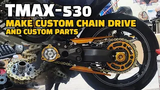 티맥스 체인으로 개조 해봤습니다. YAMAHA T-MAX Conversion Chain Drive