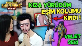 VELET SESİYLE KIZA TANIŞALIMMI DEDİM ! EŞİMDEN FENA DAYAK YEDİM 3(KOLUM KIRILDI) - PUBG Mobile