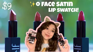 NEW O Face Satin Lip REVIEW|| Elf Cosmetics