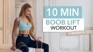 10 MIN BOOB LIFT - B(r)east mode: ON .. Chest Workout for men & women / with weights | ASRM Reif