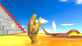 Falling Down the Stairs into Lava Path - Animal Revolt Battle Simulator