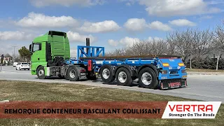 NEUF - REMORQUE CONTENEUR BASCULANT COULISSANT - 2024