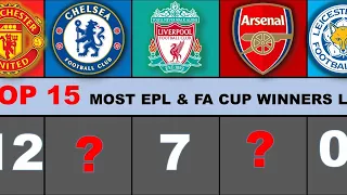 Premier League titles won from 1889 to 2023 | Most Fa cup winners