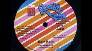 Culture Pee - Rain Rain + Dub - 12" Reality Records 1988 - KILLER DIGITAL LOVER 80'S DANCEHALL