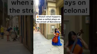 What happens to a cellist playing on the street??