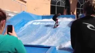 Old guy surfing The Wave