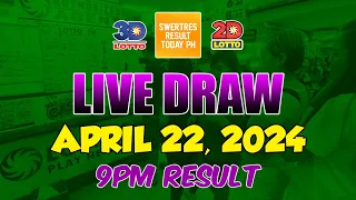 LIVE Swertres Result Today | April 22, 2024 | 9PM DRAW