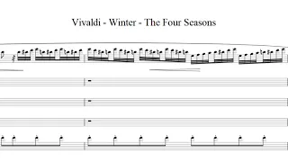 Vivaldi Winter - Sheet Music - Saxophone Ensemble - Soprano - Alto - Tenor - Bari - Transcription