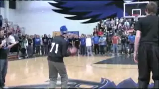 Blindfolded Coach Hits Half-Court Shot