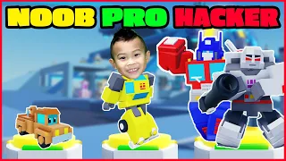 Roblox Transforming Toy Simulator!? Noob vs Pro vs Hacker! Kids Gameplay