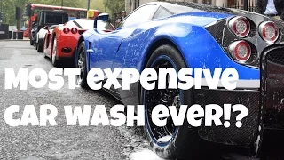 $MULTI-MILLION SUPERCAR CAR WASH IN CENTRAL LONDON!