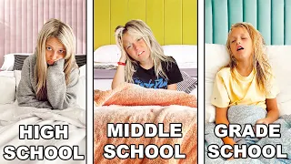 HIGH SCHOOL vs. MIDDLE SCHOOL vs. ELEMENTARY | BACK to SCHOOL MORNiNG ROUTiNE