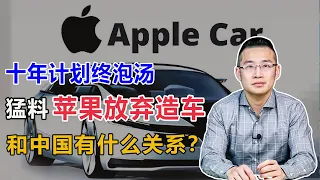 苹果放弃造车，和中国有什么关系？【汤山老王】