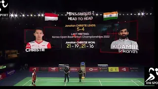 Thomas Cup 2022 Final | Indonesia Jonatan Christie vs India Kidambi Srikanth