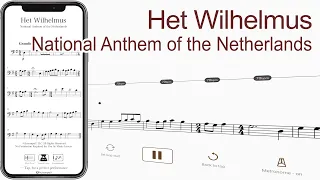Het Wilhelmus | National Anthem of the Netherlands【 Cello Sheet Music 】