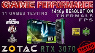 ZOTAC RTX 3070 Amp HOLO | 11 Games BENCHMARKING | Games Testing w/ FPS COUNTER in 1440p Resolution