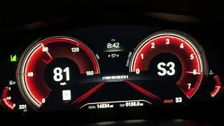 2019 BMW M550i xDrive acceleration test of 30-115mph