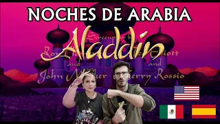 ESPAÑOLES REACCIONAN A DOBLAJE LATINO VS ESPAÑOL VS INGLÉS DE ALADDIN/NOCHES DE ARABIA #DISNEY