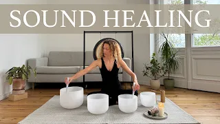 Crystal Bowl Sound Meditation | 13 Min Singing Bowl Sound Healing For Relaxation