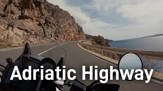 Adriatic Highway, Croatia on a motorcycle