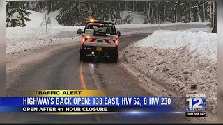 ODOT reopens Southern Oregon highways through the Cascades