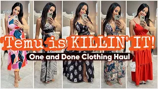 HUGE TEMU SUMMER FASHION TRY-ON & HAUL | Holiday Outfits |Dresses, Sandals, & Press on Nails!