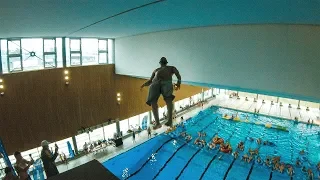 Participating in a Death Diving Competition