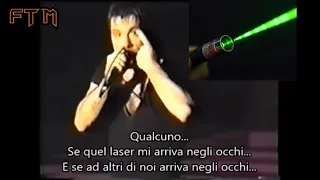 Bruce Dickinson si arrabbia con uno spettatore a Milano per via di un puntatore laser (1999) SUB-ITA