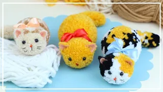 Как сделать Котёнка из ниток для вязания 🐱 🧶🐈  Yarn Kitty Making 🌟  DIY NataliDoma