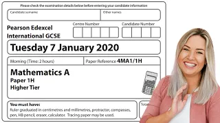 January 2020 Paper 1H - Edexcel IGCSE Mathematics (4MA1) - Complete Walkthrough