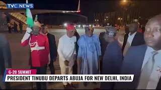 VIDEO: President Tinubu Travels Out For G20 Summit In India