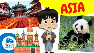 COSAS QUE NO SABÍAS SOBRE ASIA | GEOGRAFÍA PARA NIÑOS | HAPPY LEARNING 🇨🇳 🇷🇺 🇲🇳 🇮🇳