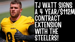 TJ WATT SIGNS A 4 YEAR/$112M CONTRACT EXTENSION WITH THE PITTSBURGH STEELERS!