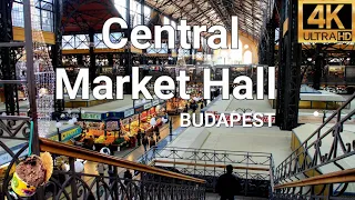 🇭🇺 Budapest, Hungary Central Market Hall Walking Tour 4k 60fps