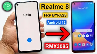 Realme 8 FRP Bypass Android 12 (Without Pc) Realme 8 (RMX3085) Google Account Bypass 100% Free ✅✅✅✅