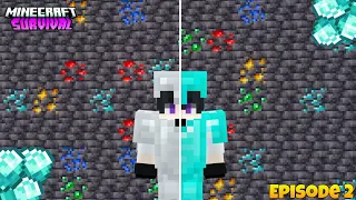 Making Full Diamond Armor🤩 | MINECRAFT PE🔥 Survival Series Ep 2 in Hindi 1.20 | #minecraftpe