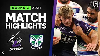 NRL 2024 | Storm v Warriors | Match Highlights