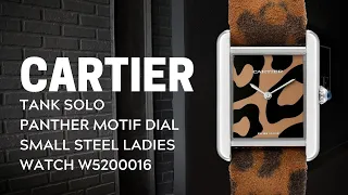 Cartier Tank Solo Panther Motif Dial Small Steel Ladies Watch W5200016 Review | SwissWatchExpo