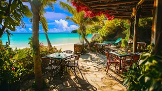 Tropical Seaside Cafe Ambience - Smooth Bossa Nova Music with Ocean Wave Sound for Work, Study,Relax