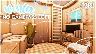 No Gamepass Budget Winter Cozy Loft Speedbuild and Tour - iTapixca Builds