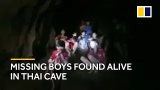 Missing Thai boys found alive in cave after nine days