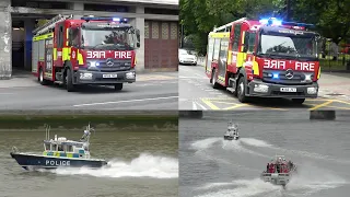 'Fire Flash' - Emergency Vehicles and Rescue Boats Responding with LIGHTS + SIRENS